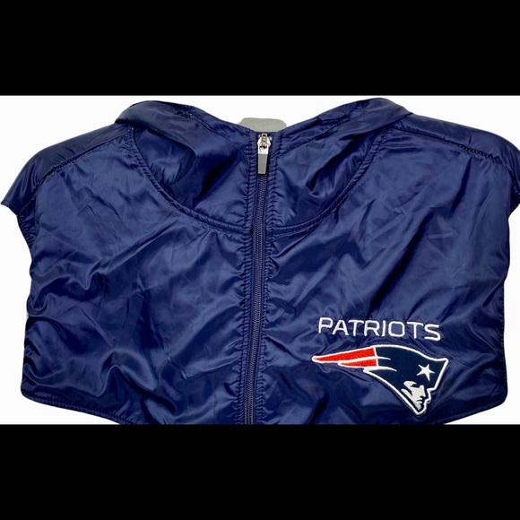 NFL Men’s New England Patriots Pullover Windbreaker Jacket M Gray Blue Full Zip - Picture 4 of 14
